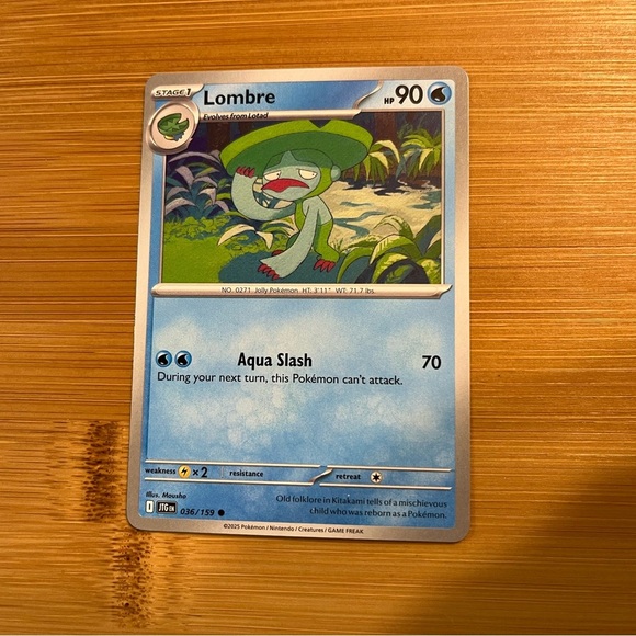 Lombre Pokémon Card - Picture 2 of 9